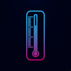Poster - Thermometer line nolan icon. Simple thin line, outline vector of sciense icons for ui and ux, website or mobile application