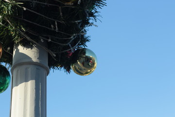 Wall Mural - Colorful  Christmas balls and Happy New Year Festival