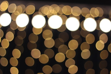 Wall Mural - Bokeh of ratchadamnoen in Xmas light 