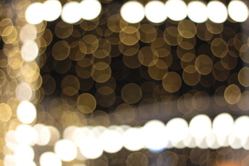 Wall Mural - Bokeh of ratchadamnoen in Xmas light 