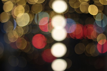 Wall Mural - Bokeh of ratchadamnoen in Xmas light 