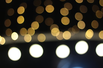 Wall Mural - Bokeh of ratchadamnoen in Xmas light 