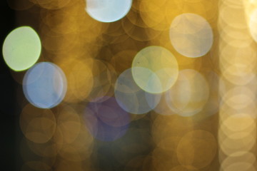 Wall Mural - Bokeh of ratchadamnoen in Xmas light 