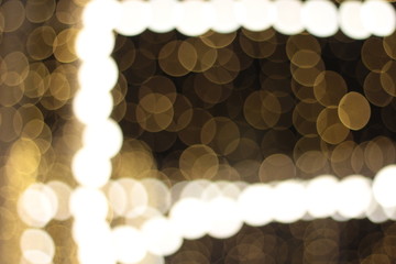 Wall Mural - Bokeh of ratchadamnoen in Xmas light 