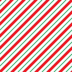 Wall Mural - Seamless Christmas stripes wrapping paper pattern 