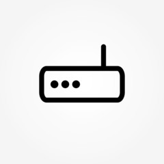 Poster - router line icon, outline and solid vector logo, linear pictogram isolated on white, pixel perfect illustration
