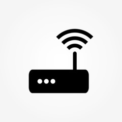 Poster - router icon vector symbol template