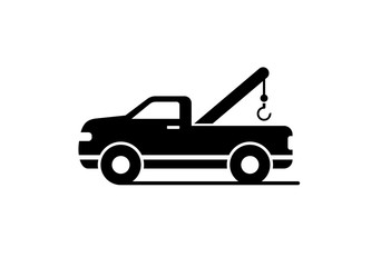 Poster - Tow truck vector icon on a white background.