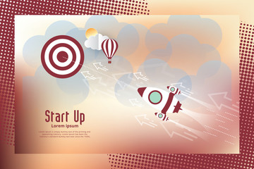 Online business startup concept design