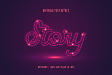 Story Glow Text Effect, Editable Text