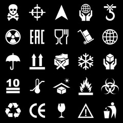 Poster - packaging product icon set vector design symbol