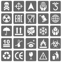 Wall Mural - packaging product icon set vector symbol
