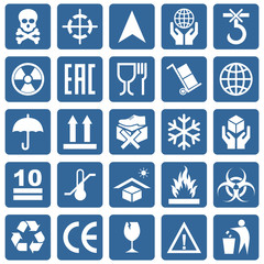 Wall Mural - packaging product icon set vector symbol