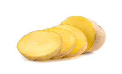 Wall Mural - sliced potato an isolated on white background