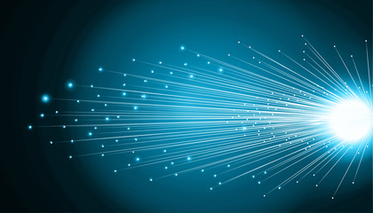 Poster - Fiber optics abstract  background. Digital illustration