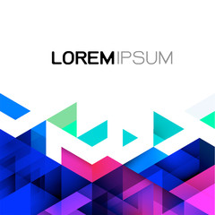 Wall Mural - vector abstract colorful gradient and modern overlapping geometric template on white background and 