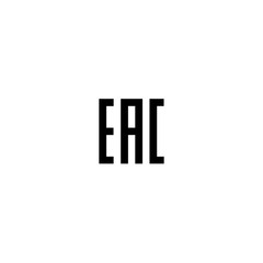 Fototapete - EAC Eurasian conformity mark sign icon vector design symbol