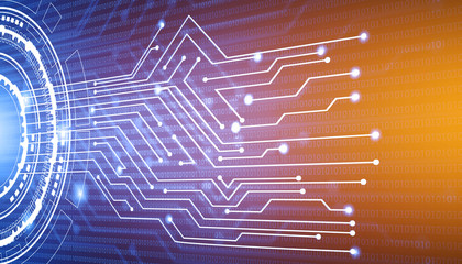 Poster - Abstract technology background. Digital illustration.