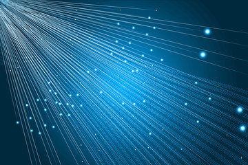Poster - Fiber optics abstract  background. Digital illustration.