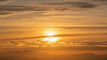 Wall Mural - sunrise and sunset timelapse high definition footage on golden hour.