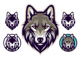 Fototapeta  - Wolf head emblem