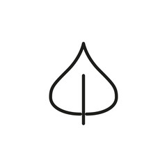 Poster - Simple leaf line icon.