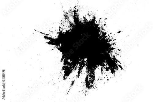 Fotomural black dust on a white background