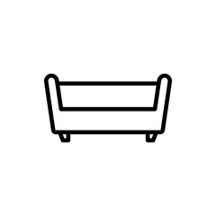 Poster - Simple sofa line icon.