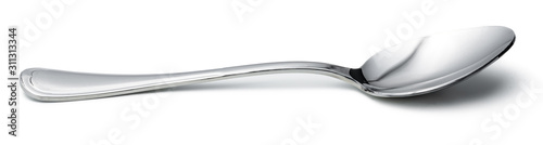 Fotografía Silver shiny spoon isolated on white background