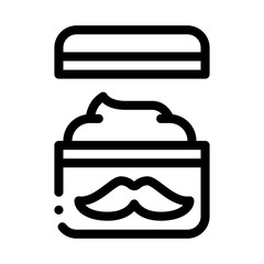 Sticker - Shaving Cream Container Icon Vector. Outline Shaving Cream Container Sign. Isolated Contour Symbol Illustration