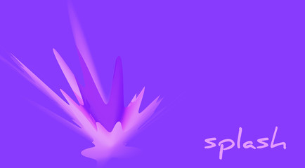 Poster - Abstract splash on blue violet background. Vector graphics