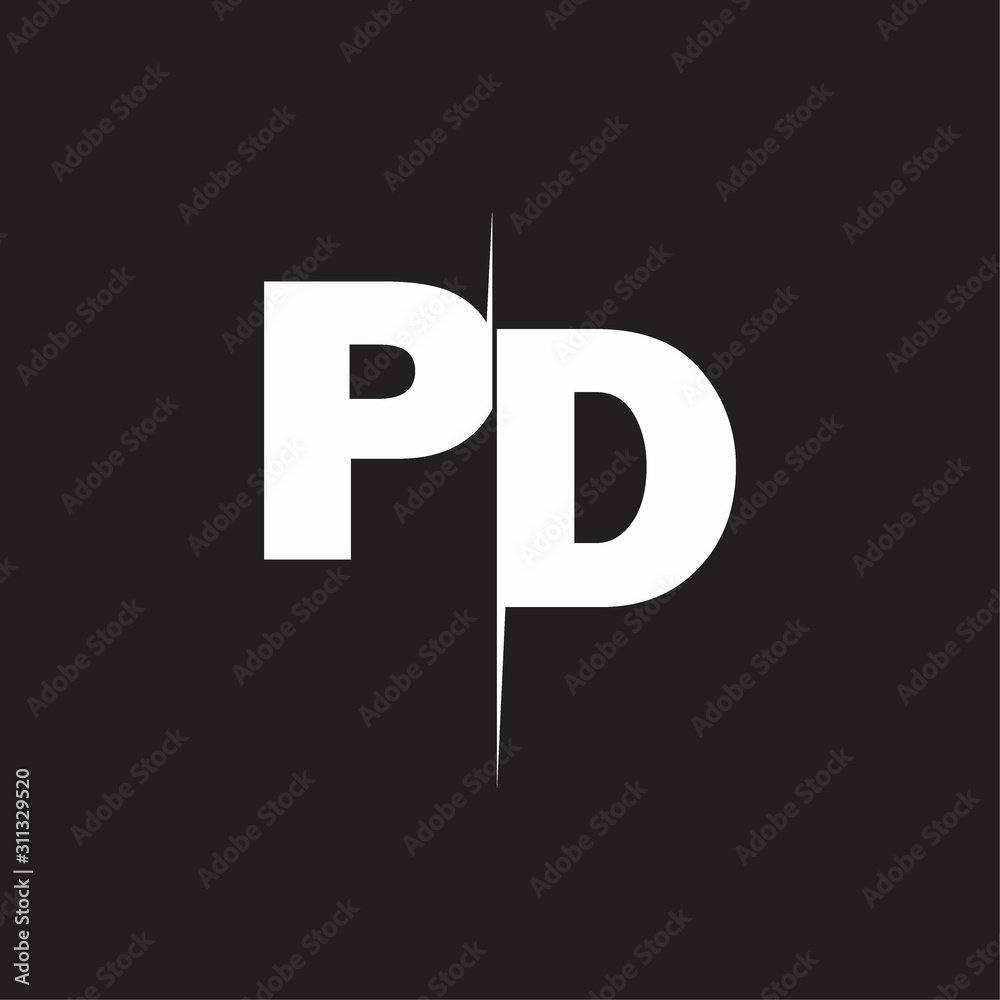 PD Logo Letters black background Stock Vector | Adobe Stock