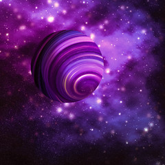 Wall Mural - stars, planet and galaxy in cosmos universe, space and time travel science background