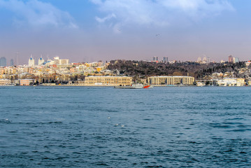 Poster - Istanbul, Turkey, 26 January 2010: Ciragan Palace, Ortakoy, Besiktas.