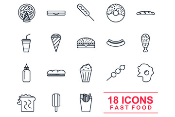Leinwandbilder - desert Set icon template color editable. desert pack symbol vector sign isolated on white background illustration for graphic and web design.
