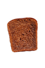 Aufkleber - piece of brown bread isolated on white background