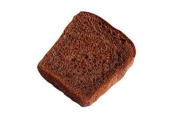 Aufkleber - piece of brown bread isolated on white background