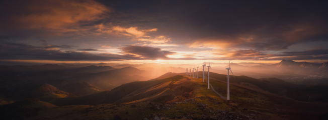 renewable energy with wind turbines