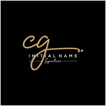 Letter CG Signature Logo Template Vector