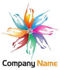 Canvas Print - corporate flower logo