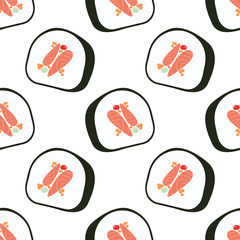 Wall Mural - Sushi roll pattern