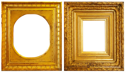 gold retro antique picture frames