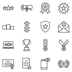 Leinwandbilder - Awards Set icon template color editable. Ranking pack symbol vector sign isolated on white background illustration for graphic and web design.