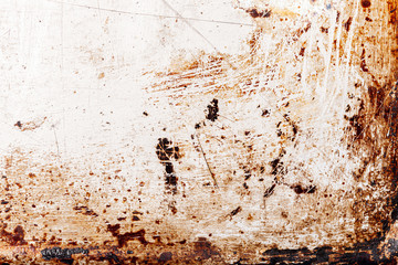 Aufkleber - iron wall with scratches and rust. background for design