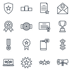 Leinwandbilder - Awards Set icon template color editable. Ranking pack symbol vector sign isolated on white background illustration for graphic and web design.