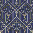 © lumyaisweet - Abstract blue art deco seamless pattern