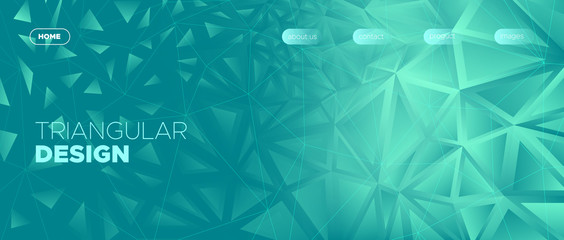 Polygonal Landing Page. Gradient Geometric 