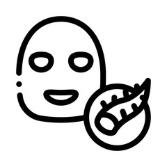 Poster - Facial Mask And Scarlet Icon Vector. Outline Facial Mask And Scarlet Sign. Isolated Contour Symbol Illustration