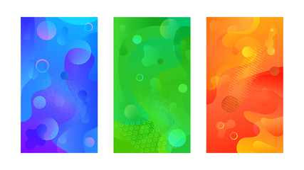 Poster - Modern design template with liquid background for paper design. Vector gradient abstract brochure. Abstract blue liquid background. Set of minimal cover templates. Modern gradient shapes composition.