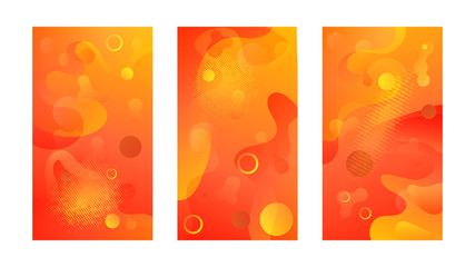 Aufkleber - Modern design template with liquid background for paper design. Vector gradient abstract brochure. Abstract blue liquid background. Set of minimal cover templates. Modern gradient shapes composition.